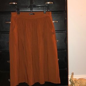 Burnt Orange Forever 21 Skirt with Pockets